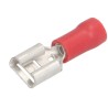 Konektor izolowany żeński czerwony 6,3x0,8 mm